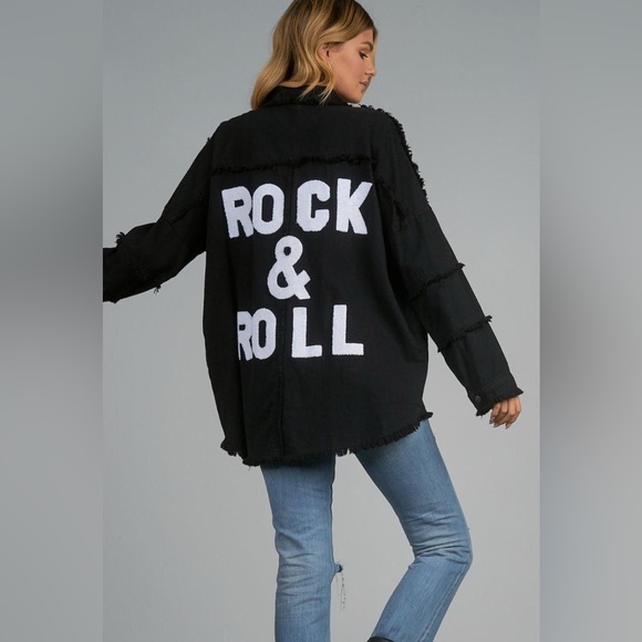 Elan Tops - Elan rock and roll shirt jacket XS